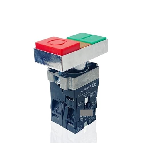 TNGNMGVSJ 22mm 24V Two Positions Push Button Switch with Red-Green with Lamp XB2-BW8465 Reset Momentary NO NC von TNGNMGVSJ