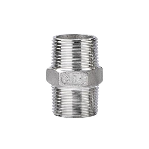 TNGNMGVSJ 304 Stainless Steel 1" hexagonal Outer Wire Double Headed Straight Through Coupling Threaded Water Pipe von TNGNMGVSJ