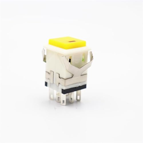 TNGNMGVSJ 3Pcs kd2 8Pin Square Button Switch KD2-21 self-Locking with Yellow Light von TNGNMGVSJ