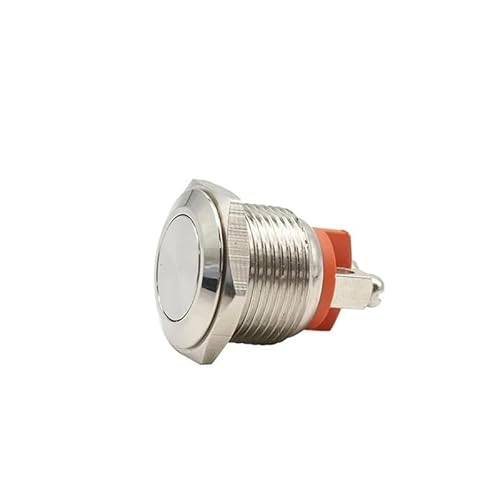 TNGNMGVSJ 5pcs 16mm 1NC Momentary Reset Metal Push Button Switch IP65 Flat Head Screw Foot Doorbell von TNGNMGVSJ