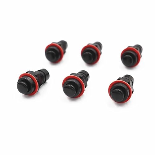 TNGNMGVSJ 6pcs DS-213 Black Push Button Switch 10mm Momentary Round Button Switch DS213 von TNGNMGVSJ