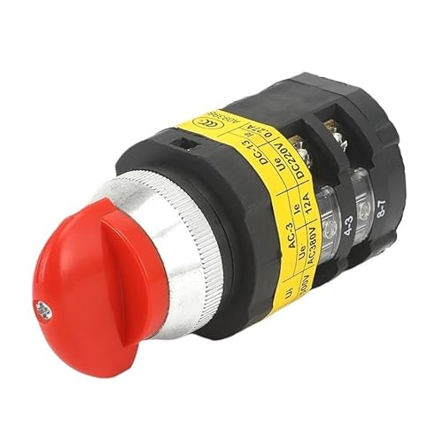 TNGNMGVSJ SZW25-30D/2 25A Red Handle Three Position Two Pole 8 Screw Terminals Rotary Changeover Cam Switch von TNGNMGVSJ