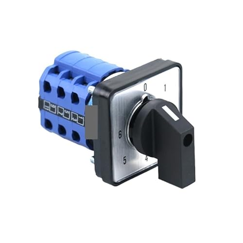TNGNMGVSJ SZW26/LW26-20 6 Position 3 Phase 12 Screws 20A Latching Control Rotary Change Over Cam Switch 48X48 Panel von TNGNMGVSJ
