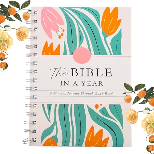 The Bible In A Year: A 52 Week Study, Spiral Bound Study Guide Daily Devotional Plan & Reflection Journal A Yearlong Bible Study for Women (A5) von TNHINA