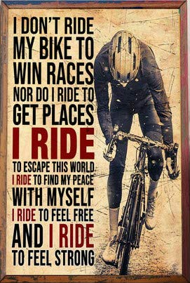 Poster mit Aufschrift "I Don't Ride My Bike To Win Races", 20,3 x 30,5 cm Poster mit Aufschrift "I Don't Ride My Bike To Win Races", 20,3 x 30,5 cm von TNND
