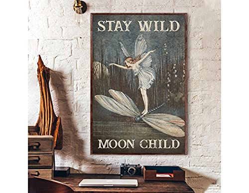 TNND Bleiben Sie Wild Moon Kind Libelle Engel Hippie Hippie Kunst Libelle Kunst Metallschild Kunst Zinn Metall Poster Geschenk 20,3 x 30,5 cm TNND Bleiben Sie Wild Moon Kind Libelle Engel Hippie Hippie Kunst Libelle Kunst Metallschild Kunst Zinn Metall Poster Geschenk 20,3 x 30,5 cm von TNND