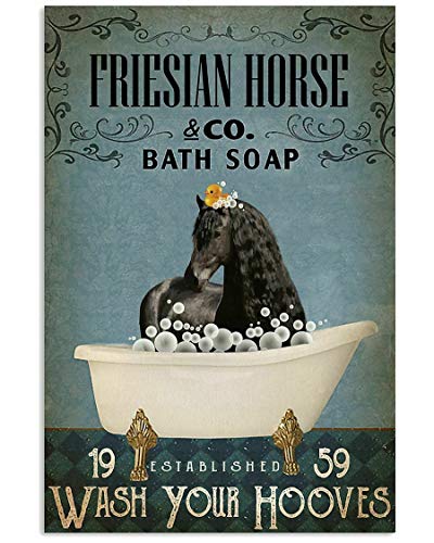 TNND Vintage Bath Soap Friesian Horse Poster Indoor Home Decoration Gift Art Wall Decor Metal Sign Poster 20,3 x 30,5 cm TNND Vintage Bath Soap Friesian Horse Poster Indoor Home Decoration Gift Art Wall Decor Metal Sign Poster 20,3 x 30,5 cm von TNND