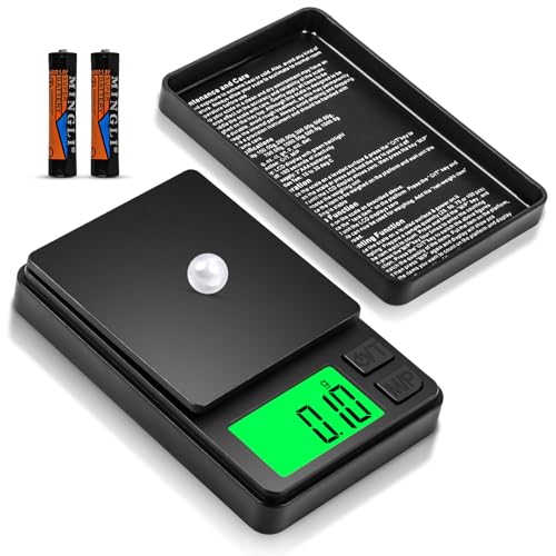 TNOMSNO 0.01g/1000g Feinwaage, Digitale Präzisionswaage 7 Einheiten Multifunktions Grammwaage mit Lcd Display Tragbare Klein Küchenwaage Tara-Funktion Mini Küchenwaage für Küche Kaffee Schmuck von TNOMSNO