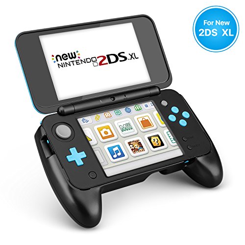 TNP New Nintendo 2DS XL-Handgriff - Schutzhüllenhaut Gummi-Controller-Griffhülle Ergonomischer Komfort Anti-Rutsch-Griff Konsolengriff mit Kick-Ständer für das neue Modell Nintendo 2DS XL LL 2017 von TNP Products