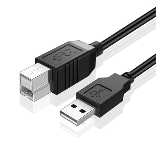 TNP USB A auf USB B Audio MIDI-Kabel Stecker auf Stecker – MIDI auf USB Kabel 2.0 Typ für Computer, Laptop, Projektor, Drucker und Ausrüstung mit USB-MIDI-Kabelschnittstelle (1.5 m) von TNP Products