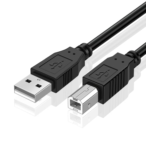 TNP USB A auf USB B Audio MIDI-Kabel Stecker auf Stecker – MIDI auf USB Kabel 2.0 Typ für Computer, Laptop, Projektor, Drucker und Ausrüstung mit USB-MIDI-Kabelschnittstelle (1.5 m) von TNP Products