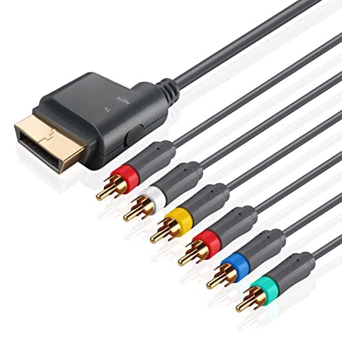 TNP Xbox 360 AV Komponentenkabel Composite Kabel Premium HDTV Video & RCA Stereo Kabel mit SPDIF Audio Out für Microsoft Xbox 360 und Xbox 360 Slim unterstützt High-Definition von TNP Products