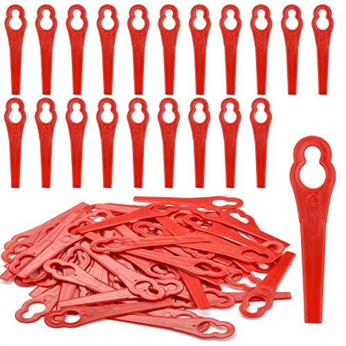 Ersatzmesser-Set Rasentrimmer-Zubehör, 100 STK Rasentrimmer Messer Kunststoff Ersatzmesser Set Kunststoffmesser für GE-CT 18 Li Kit/Li-Solo,GC-CT 18/24 Li-Solo/Li P-Solo/Li P Kit,FRT18A /FRT18A1 von TNSLAND