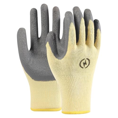 TNSLAND 1 Paar Isolierhandschuhe 400 V Spannungsbestä Ndigkeit, Flammhemmende Elektriker Handschuhe Arbeitshandschuhe, Rutschfest Gummi-Elektrikerhandschuhe Abriebfestigkeit Sicherheitshandschuhe von TNSLAND