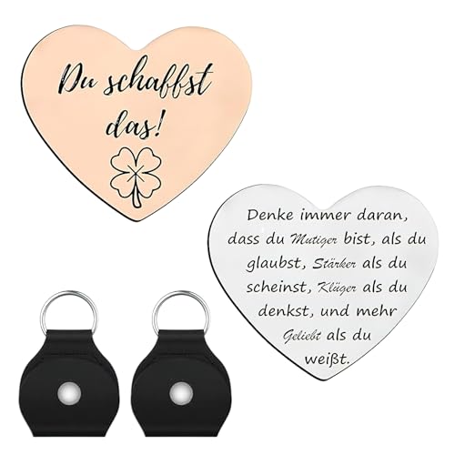 TNSLAND 2 Stück Du Schaffst Das Glücksbringer Prüfung Gute Besserung Geschenke Mutmacher Geschenk Aufmunterung Geschenke Beste Freundin Glücksbringer Silvester Neujahrsglücksbringer Kleine Geschenke von TNSLAND