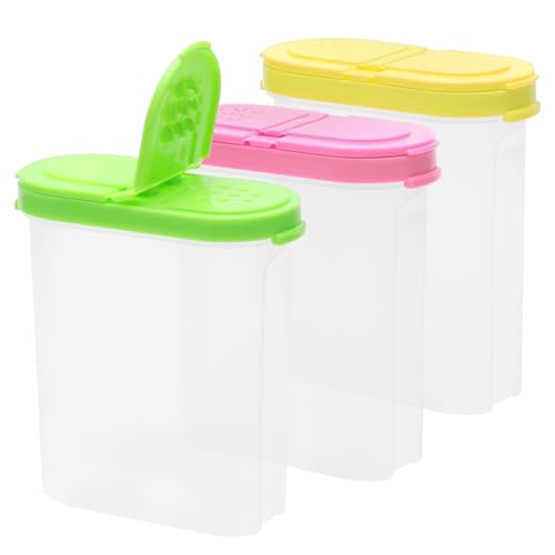 TNSLAND Vorratsdosen 250 ml, 3 Stück Schüttdosen Set, Müsli Aufbewahrung mit Klappdeckeln, Aufbewahrungsdose Mehl Aufbewahrung, BPA Frei Kunststoff Vorratsbehälter für Gewürze Salz Zucker Körner TNSLAND Vorratsdosen 250 ml, 3 Stück Schüttdosen Set, Müsli Aufbewahrung mit Klappdeckeln, Aufbewahrungsdose Mehl Aufbewahrung, BPA Frei Kunststoff Vorratsbehälter für Gewürze Salz Zucker Körner von TNSLAND