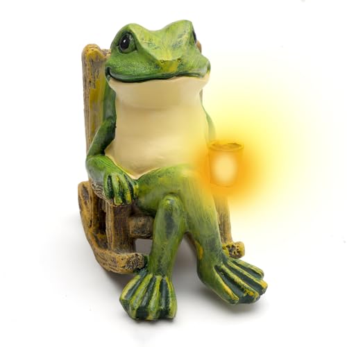 TNSLAND Frosch Deko, Solar Tiere für Außen Garten mit LED, Solar Deko für Außen Garten, Frösche Deko Figuren Garten Frosch Gartendeko, Deko Frosch Garten Figur für Indoor Outdoor Garten Dekoration TNSLAND Frosch Deko, Solar Tiere für Außen Garten mit LED, Solar Deko für Außen Garten, Frösche Deko Figuren Garten Frosch Gartendeko, Deko Frosch Garten Figur für Indoor Outdoor Garten Dekoration von TNSLAND