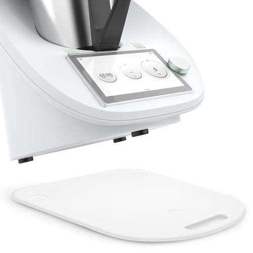 TNSLAND Gleitbrett für Thermomix TM6/TM5 Gleitbrett Brett Thermomix Acryl Gleitbrett Zubehör Slider Rollbrett Thermomix TM6 mit Handgriff Gleitbrett Müheloses Verschieben(Weiß) von TNSLAND