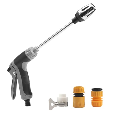 TNSLAND Turbo Washer für Gartenschlauch, Hochdruckdüse Ultra Washer Turbowasher, Ultrawasher Turbo Hochdruckreiniger, Hochdruck Wasserpistole mit 3 Kunststoff Verbinder für Gartenschlauch Autowäsche von TNSLAND