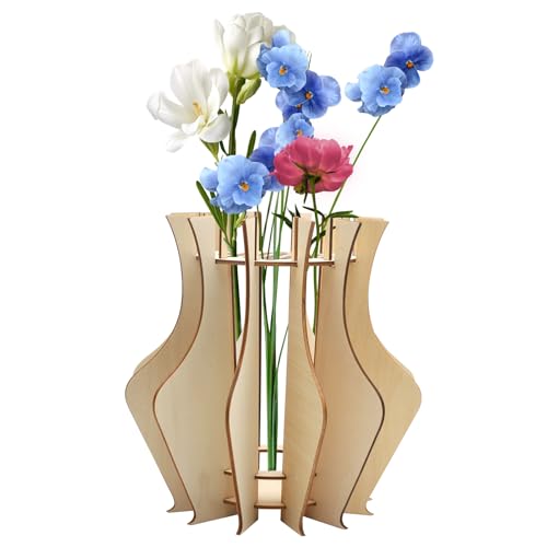 TNSLAND Vase für Lego Blumen 3D-Puzzle-Vase für Holzpuzzle Blumenvase für Lego Blumenstrauß Baukasten für Lego Rosen Bauset für Lego-Blumenliebhaber Lego Sonnenblumen Tulpen Orchideen Kirschblüten von TNSLAND