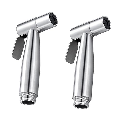 TNSRAY 2 Stück Bidet Handbrause Set für Toilette, Bidet Brause,Bidet handbrause, bidet Sprühkopf, WC Dusche Handbrause Edelstahl Sprühkopf für Dusche Badezimmer Hygiene Toilettenpapier Windelreinigung von TNSRAY