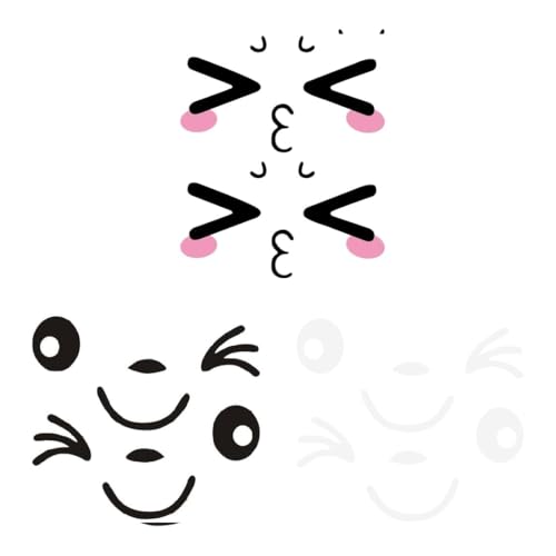 TNSRAY Auto-Aufkleber, reflektierend, für Flügeltür, 3 Paare Smile Face Design 3D Decal Decoration Sticker for Car Side Mirror Rearview,Smile Gesicht Aufkleber für Außenspiegel Auto Autoaufkleber von TNSRAY