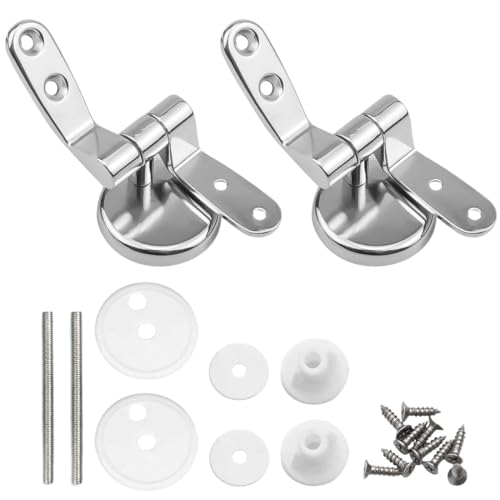 TNSRAY Toilettendeckel Scharnier Edelstahl, Wc Sitz Scharniere, Toilettensitzscharniere, Ersatzscharniere aus Zink Legierung WC-Sitz Ersatzteile für WC Toilettendeckel Befestigung Universal Deckel von TNSRAY
