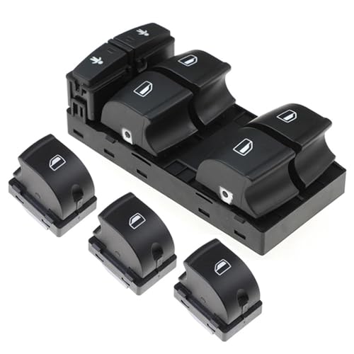 Fensterheberschalter Electric Power Fensterheber Für A6 2005-2011 Power Tür Fenster Control Schalter Regler Taste Auto 4F0959851G 4F0959855A(A set) von TNTGEBFVBG
