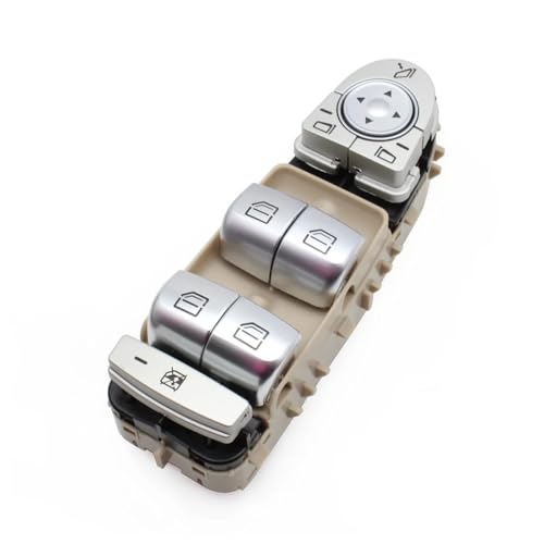 Fensterheberschalter Electric Power Fensterheber Für Benz W253 Für GLC-Klasse 2015-2021 Auto Power Elektrische Fensterheber Schalter 2059056811 2139050309(Beige Driver Side) von TNTGEBFVBG