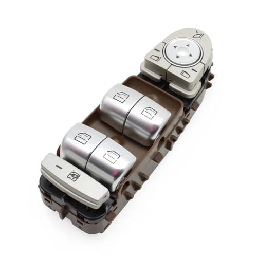 Fensterheberschalter Electric Power Fensterheber Für Benz W253 Für GLC-Klasse 2015-2021 Auto Power Elektrische Fensterheber Schalter 2059056811 2139050309(Brown Driver Side) von TNTGEBFVBG