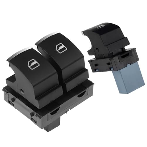 Fensterheberschalter Electric Power Fensterheber Für VW Für Golf 5 6 Für Touran Für Passat B6 B7 CC Caddy Für Tiguan Für Polo Fenster Hauptschalter Knopfsteuerung 5K3959857(5K3959857 5ND959855) von TNTGEBFVBG
