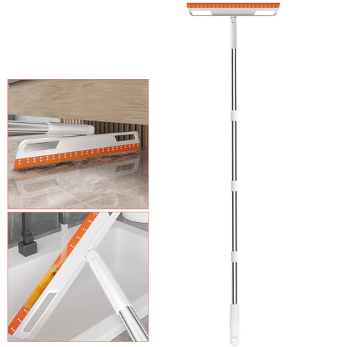 Bodenwischer,156cm Wischer Besen mit langem Griff,Silikon Wasserwischer Bodenreiniger,180° Drehung Hochleistungs Badewasserabzieher Mop für Nassraum Fenster Küche Teppich Bodenwischer,156cm Wischer Besen mit langem Griff,Silikon Wasserwischer Bodenreiniger,180° Drehung Hochleistungs Badewasserabzieher Mop für Nassraum Fenster Küche Teppich von TNTGMG