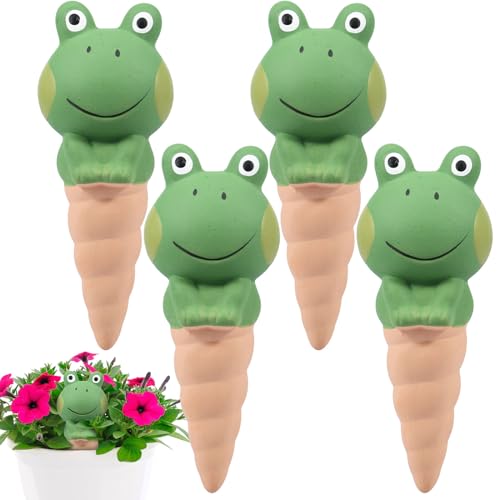 Selbst Bewässerung Spikes,4 Stück Frosch geformt Keramik Bewässerung Pflanzgefäße Geräte,6,5×17 cm,Automatische Bewässerung Spikes,Slow Release Pflanze Bewässerung Spikes für Indoor Outdoor-Pflanzen Selbst Bewässerung Spikes,4 Stück Frosch geformt Keramik Bewässerung Pflanzgefäße Geräte,6,5×17 cm,Automatische Bewässerung Spikes,Slow Release Pflanze Bewässerung Spikes für Indoor Outdoor-Pflanzen von TNTGMG