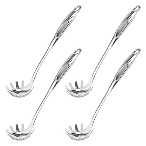 Spaghetti-Löffel,4 Stück Edelstahl-Nudelgabeln mit Zähnen,34,5×8,5 cm,Langlebige Nudellöffel,Antihaftbeschichtet,Strapazierfähiger Nudelserver zum Servieren und Kochen von Nudeln,Ramen, Spaghetti-Löffel,4 Stück Edelstahl-Nudelgabeln mit Zähnen,34,5×8,5 cm,Langlebige Nudellöffel,Antihaftbeschichtet,Strapazierfähiger Nudelserver zum Servieren und Kochen von Nudeln,Ramen, von TNTGMG
