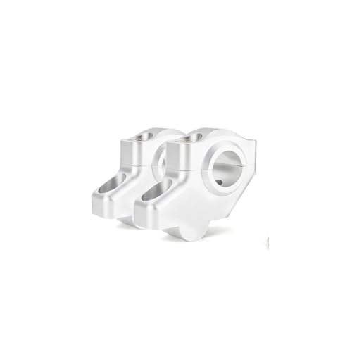 Lenkererhöhung Motorrad Riser Für Für KLX650R Für KLX300 Für KLX300R Für KLX110 / L/R/RL Für KLX230 22mm 7/8 "Motorrad Lenker Riser Verlängerung Zurück Verschoben Riser(Matte Silver) von TNTVLMVUZ