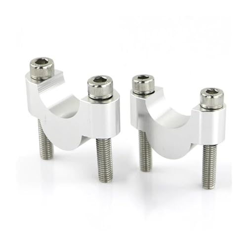 Lenkererhöhung Motorrad Riser Für Multistrada 1100 Für Scrambler 800 28mm 1 1/8 "Lenker Fat Bar Mount Riser Lenker Riser(Silver Riser 20mm) von TNTVLMVUZ