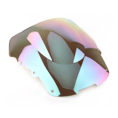 Motorrad Windschild Windschutzscheibe Deflektor Für CBR 1100 XX Für CBR1100XX 1996-2007 Double Bubble Motorrad Winddicht Windschutzscheibe Windschutzscheibe(Iridium) von TNTVLMVUZ