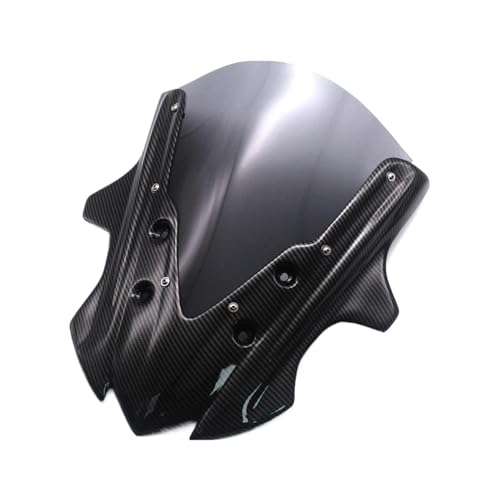 Motorrad Windschild Windschutzscheibe Deflektor Für CBR650F 2014 2015 2016 2017 2018 Motorrad Carbon Fiber Sport Visier Windschutz Windschutz Double Bubble(Smoke) von TNTVLMVUZ