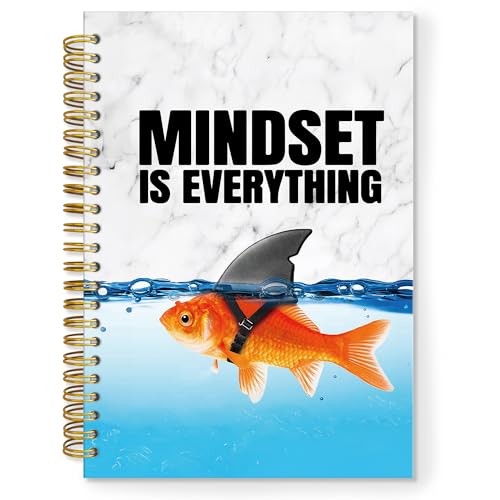 TNUW Inspirational Spiral Notebook, Mindset Is Everything Motivational Journal Notebooks for Note Taking, Inspirational Gifts for Women, Motivational Hardcover Notebook Journal, 5.5x8.3 Inch von TNUW