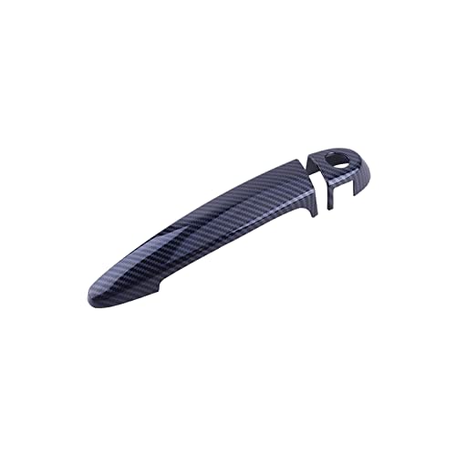TNVYRFS Autotürgriff für X5 E70 für X6 E71 2008–2012 2013 Linkslenker-Fahrzeug-Außentürgriff vorne hinten links rechts Türgriffabdeckungs-Set Kohlefaser-Texturgriffabdeckungen Verkleidung von TNVYRFS