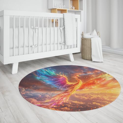 TOANGWALL Flying Phoenix Print Runde Teppiche 70cm Fairyland Sea of Clouds Waschbarer rutschiger weicher niedrigfloriger Kreisteppich für das Wohnzimmerbüro TOANGWALL Flying Phoenix Print Runde Teppiche 70cm Fairyland Sea of Clouds Waschbarer rutschiger weicher niedrigfloriger Kreisteppich für das Wohnzimmerbüro von TOANGWALL
