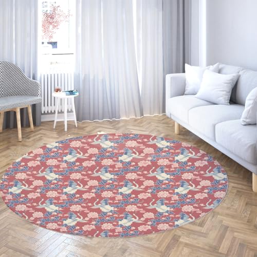 TOANGWALL Traditionelle Kunst Runde Teppiche 70cm Chinesischer Stil Lotus und Wolkenmuster Waschbarer Rutschfester dünner Teppich mit niedrigem Flor für das Klassenzimmer für Kleinkinder Kinderzimmer TOANGWALL Traditionelle Kunst Runde Teppiche 70cm Chinesischer Stil Lotus und Wolkenmuster Waschbarer Rutschfester dünner Teppich mit niedrigem Flor für das Klassenzimmer für Kleinkinder Kinderzimmer von TOANGWALL