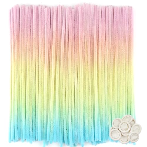 TOAOB 100 Stück Chenille Pfeifenreiniger Farbverlauf Bunte 30 cm Lang und 6 mm Breit für Bastelarbeiten und Dekoration Heimwerken TOAOB 100 Stück Chenille Pfeifenreiniger Farbverlauf Bunte 30 cm Lang und 6 mm Breit für Bastelarbeiten und Dekoration Heimwerken von TOAOB THE ONE AND ONLY BABY