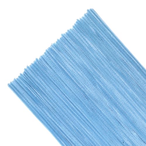 TOAOB 100 Stück Chenille Pfeifenreiniger Hellblau 30 cm Lang und 6 mm Breit für Bastelarbeiten und Dekoration Heimwerken von TOAOB THE ONE AND ONLY BABY
