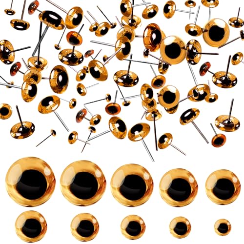 TOAOB 100 Stück Glas Augen Puppenaugen Braun Gemischte Größe Rund Plug in Metallnagel Sicherheitsaugen für Puppenherstellung TOAOB 100 Stück Glas Augen Puppenaugen Braun Gemischte Größe Rund Plug in Metallnagel Sicherheitsaugen für Puppenherstellung von TOAOB THE ONE AND ONLY BABY