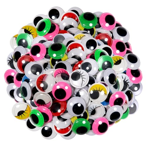 TOAOB 100 Stück Wackelaugen Selbstklebend Runde Schwarz Weiß und Bunte 25mm Kunststoff Augen für Scrapbooking Kunsthandwerk Zubehör von TOAOB THE ONE AND ONLY BABY
