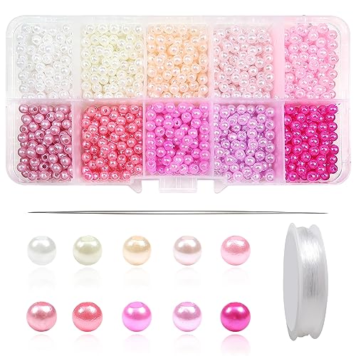 TOAOB 1000 Stück Bastelperlen Rosa Serie Acrylperlen 4 mm Acrylperlen mit Loch Runde Perlen zum Auffädeln für DIY Schmuckherstellung Armbänder Halsketten Kleidung Basteln TOAOB 1000 Stück Bastelperlen Rosa Serie Acrylperlen 4 mm Acrylperlen mit Loch Runde Perlen zum Auffädeln für DIY Schmuckherstellung Armbänder Halsketten Kleidung Basteln von TOAOB THE ONE AND ONLY BABY