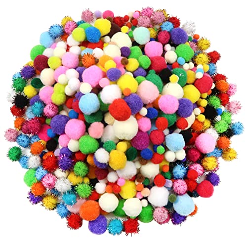 TOAOB 1000 Stück Pompons 10mm 15mm 20mm 25mm 30mm Bunte Pompom Flauschigen Plüsch Bälle für Lustige DIY Kreative Handwerk von TOAOB THE ONE AND ONLY BABY