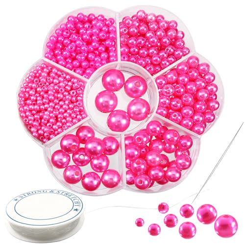 TOAOB 1160 Stück Kunstperle mit Loch Runde Perlen set zum Auffädeln Schmuck Perlen Rosa 3mm 4mm 5mm 6mm 8mm 10mm 12mm für Dekorieren Kleidung Halsketten Armbänder TOAOB 1160 Stück Kunstperle mit Loch Runde Perlen set zum Auffädeln Schmuck Perlen Rosa 3mm 4mm 5mm 6mm 8mm 10mm 12mm für Dekorieren Kleidung Halsketten Armbänder von TOAOB THE ONE AND ONLY BABY