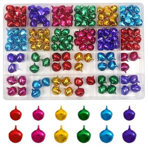 TOAOB 162 Stück Weihnachtsglocken 12 mm 14 mm Glöckchen Bunt 6 Farben aus Metall für Schmuckherstellung Mini-Dekoration für Weihnachtsfeiern TOAOB 162 Stück Weihnachtsglocken 12 mm 14 mm Glöckchen Bunt 6 Farben aus Metall für Schmuckherstellung Mini-Dekoration für Weihnachtsfeiern von TOAOB THE ONE AND ONLY BABY